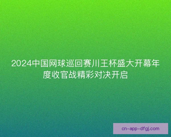 2024中国网球巡回赛川王杯盛大开幕年度收官战精彩对决开启